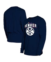 New Era Men's Navy Denver Nuggets 2024/25 City Edition Long Sleeve T-Shirt