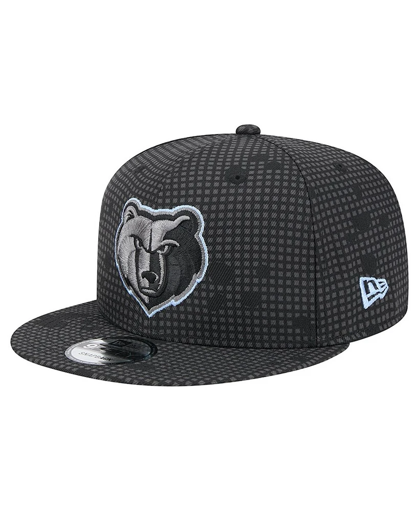 New Era Men's Black Memphis Grizzlies Midnight Ink Pop Outline 9FIFTY Snapback Hat