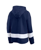 Fanatics Women's Heather Navy Notre Dame Fighting Irish Block Party Arched Pullover Hoodie