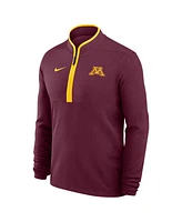 Nike Men's Maroon Minnesota Golden Gophers Coaches Courtside Basketball Victory Performance Quarter-Zip Top