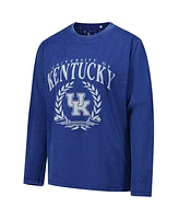 Pressbox Women's Royal Kentucky Wildcats Chandler Olive Leaf Arch Long Sleeve T-Shirt