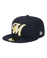 New Era Men's Navy Seattle Mariners Duo Logo 2.0 59FIFTY Fitted Hat