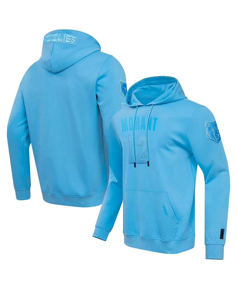Pro Standard Men's Ja Morant Light Blue Memphis Grizzlies Triple Tonal Player Pullover Hoodie