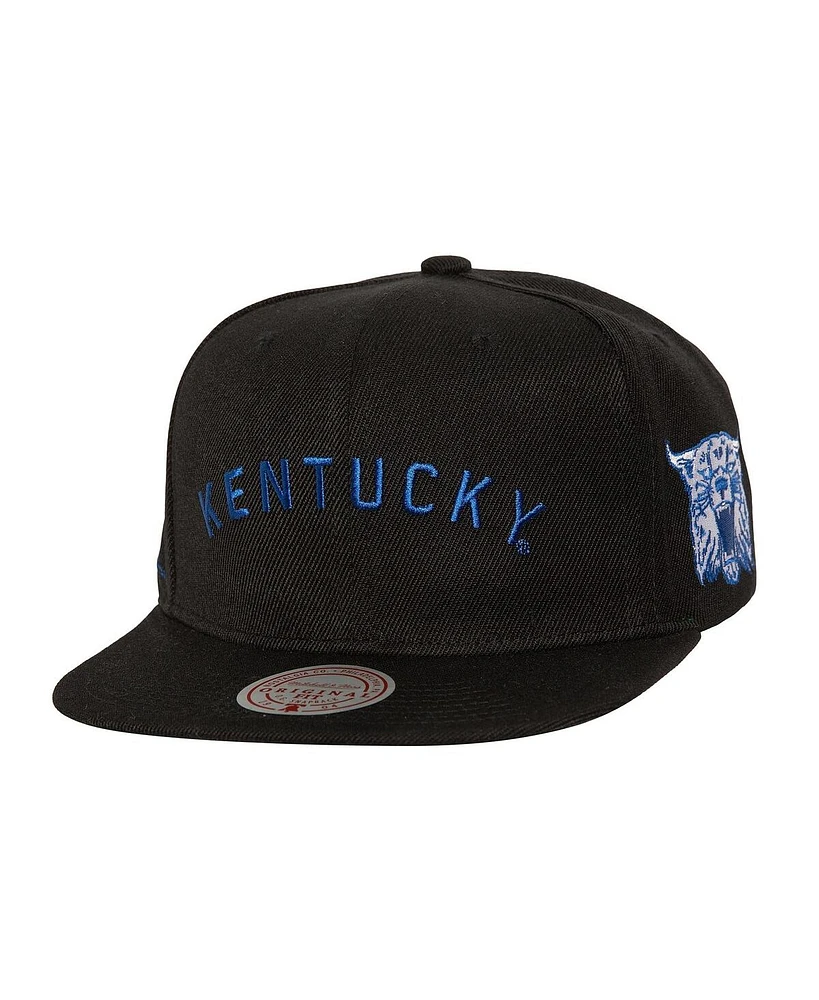 Mitchell & Ness Men's Black Kentucky Wildcats Triple Play Snapback Hat