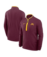 Nike Men's Maroon Minnesota Golden Gophers Coaches Courtside Basketball Victory Performance Quarter-Zip Top