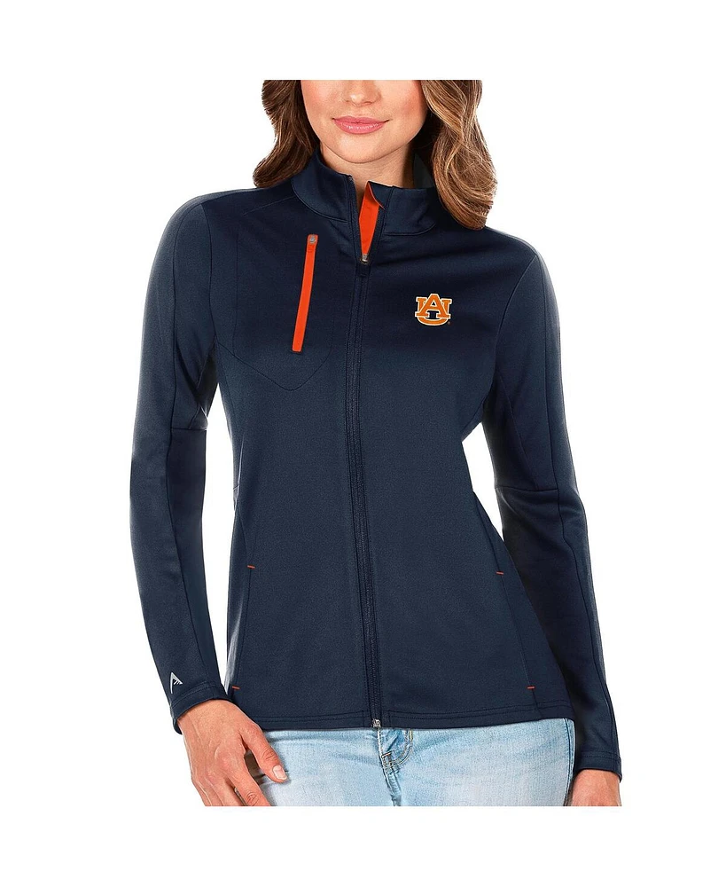 Antigua Women's Navy/Orange Auburn Tigers Generation Full-Zip Jacket