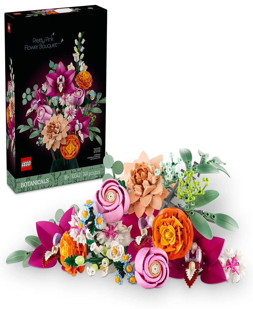 Lego Botanicals Pretty Flower Bouquet 10342 Building Kit, 749 Pieces