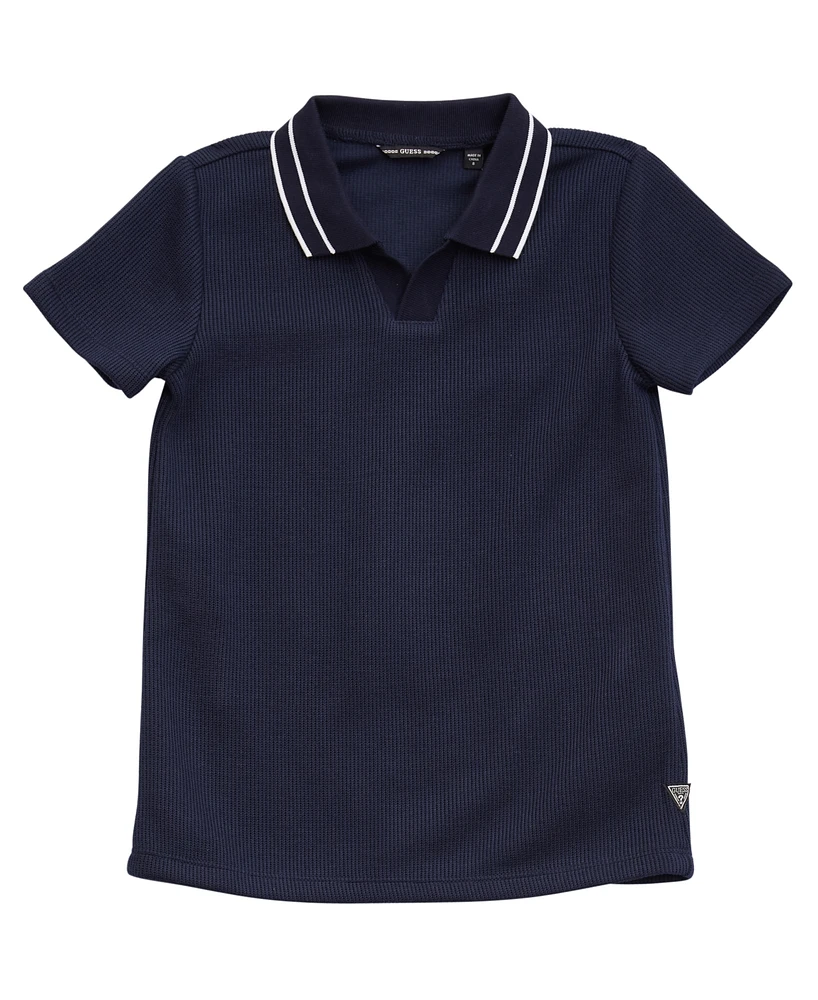 Guess Big Boys Textured Knit Polo
