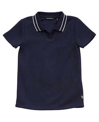 Guess Big Boys Textured Knit Polo