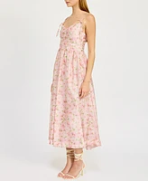 En Saison Women's Josette Floral V-Neck Midi Dress