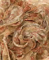 Lauren Ralph Pre-Spring Floral Double Ruffle Scarf