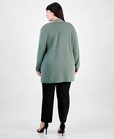 Anne Klein Plus Size Napa Cardigan Boat Neck Blouse Hollywood Ankle Pants