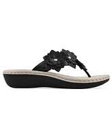 Cliffs by White Mountain Women's Content Floral Wedge Slip-On Sandals