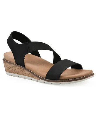 Cliffs by White Mountain Women's Tinnley Wedge Slip-On Sandals