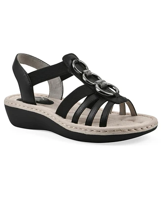 Cliffs by White Mountain Women's Caselyn Wedge Slip-On Sandals