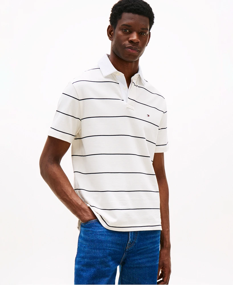 Tommy Hilfiger Men's Classic-Fit Heavy Jersey Stripe Polo Shirt
