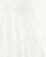 With Jules Big Girl Eyelet Pull On Smocked Bodice Dress