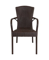 Segesta All-Weather Faux Wicker Plastic Dining Chair