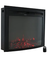 Contemporary Comfort Indoor Electric Fireplace Recessed Insert with Led Lights