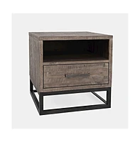 East Hampton Distressed Solid Wood End Table