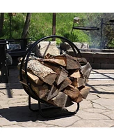 Inch Outdoor Firewood Rack Hoop