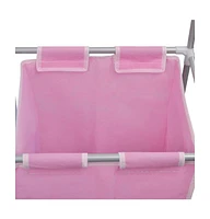 2-Section Laundry Sorter Hamper with a Top Shelf for Drying