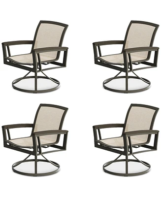 Bartow Outdoor, Swivel Chairs Set of 4, Created for Macy's