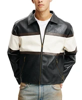 Cotton On Men's Joey Faux Leather Jacket