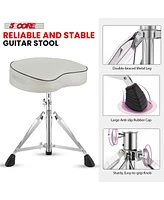 5 Core Drum Throne Padded Guitar Stool Saddle Drummer Seat for Adults & Kids