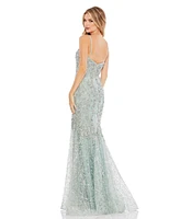 Mac Duggal Women's Embellished Sleeveless Plunge Neck Trumpet Gown