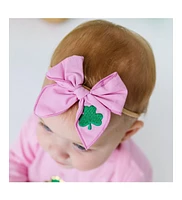 Sweet Wink Baby Girl's Shamrock St. Patrick's Day Coquette Bow Baby Headband