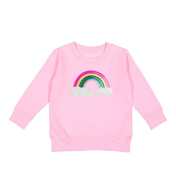 Sweet Wink Toddler Girls Rainbow Sequin Patch Sweatshirt