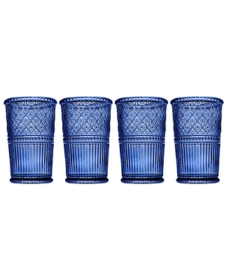 Godinger Claro Modern Vintage Tumbler Glasses - 12oz., Set of 4