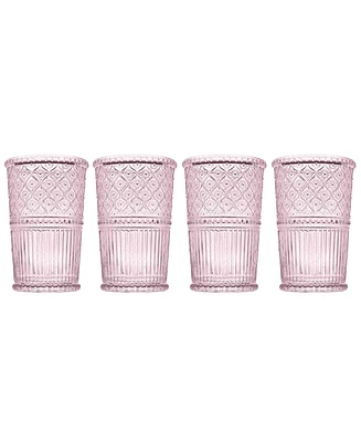 Godinger Claro Modern Vintage Tumbler Glasses - 12oz., Set of 4