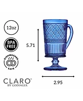 Godinger Claro Footed Mug, Set of 4