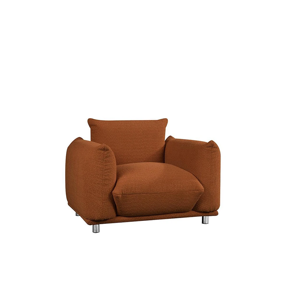 Accent Chair Single Sofa 42"W Sherpa Accent Chair for Bedroom Living room Apartment, Camel