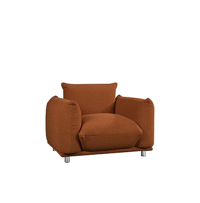 Accent Chair Single Sofa 42"W Sherpa Accent Chair for Bedroom Living room Apartment, Camel