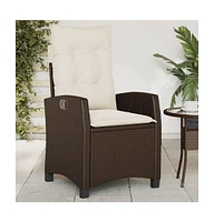 Reclining Patio Chair with Cushions Poly Rattan