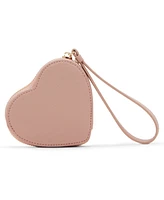 Anne Klein Valentines Day 3D Heart Zip Around Card Case