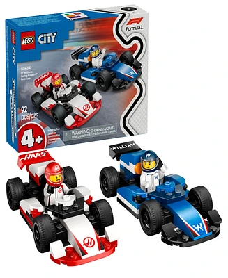 Lego City F1 Williams Racing and Haas F1 Race Cars Building Toy 60464, 92 Pieces