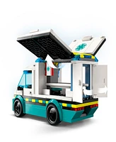 Lego City Emergency Ambulance Building Toy 60451, 184 Pieces