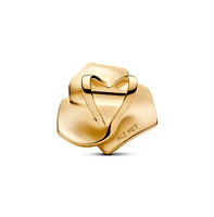 Pandora 14K Gold Plated Rose Bloom Oversized Charms