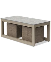 Sonetta Outdoor Seating 3pc Set (Coffee Table & 2 Cubes)