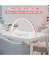 Byootique Nail Desk Lamp Half Moon Light 3360LM 48W Nail Tech Lamp Lash Light Adjustable Manicure Beauty Salon Home Spa