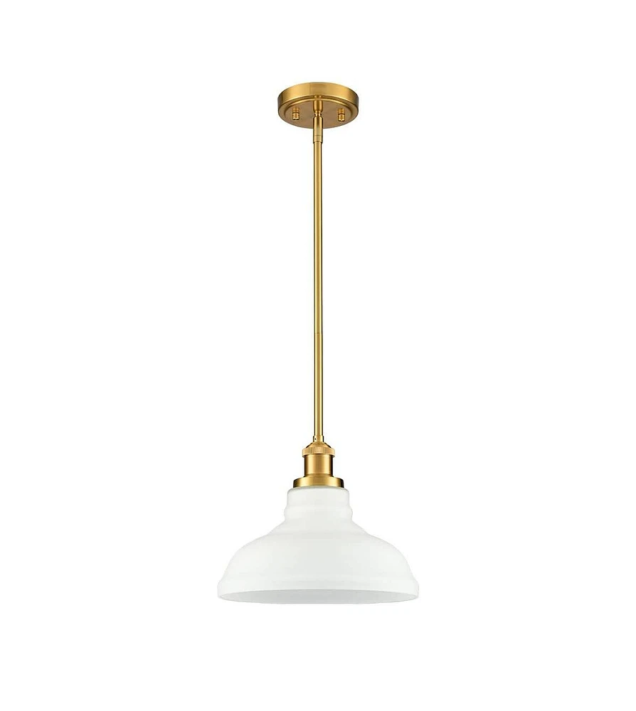 Moose Modern Gold Pendant Light Fixture Kitchen Island with Dome Opal Glass