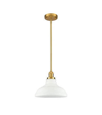 Moose Modern Gold Pendant Light Fixture Kitchen Island with Dome Opal Glass