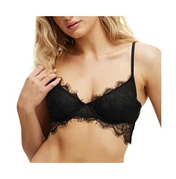 Cotton On Women's Eyelash Lace Underwire Bra