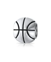 Bling Jewelry All American Sports Basketball Charm Bead Sterling Silver for European Bracelet