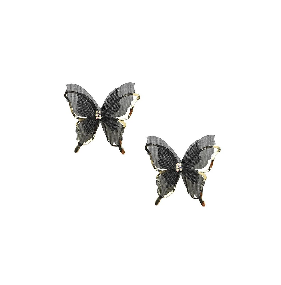 Mesh Papillon Stud Earrings