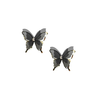 Mesh Papillon Stud Earrings